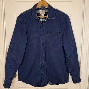 L.L. Bean Flannel Lined Heavyweight Shirt Jacket Size Medium